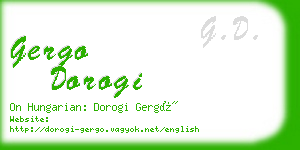 gergo dorogi business card